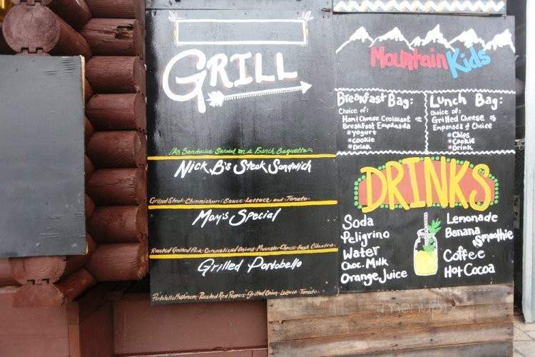Nick B's - Snowshoe, WV menu_pic