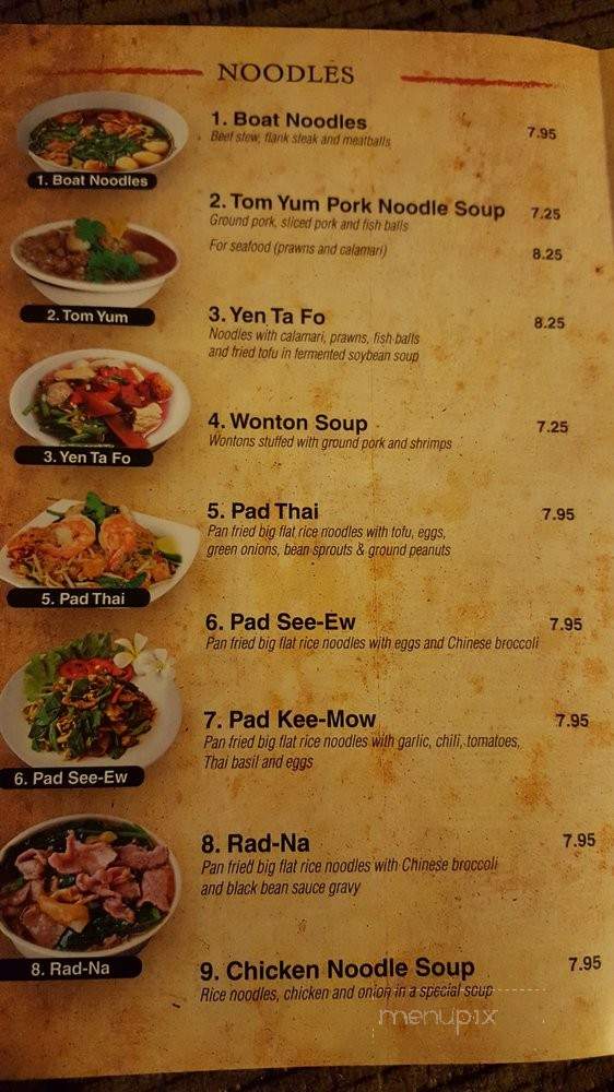 Noodles To Thai For - Sacramento, CA menu_pic