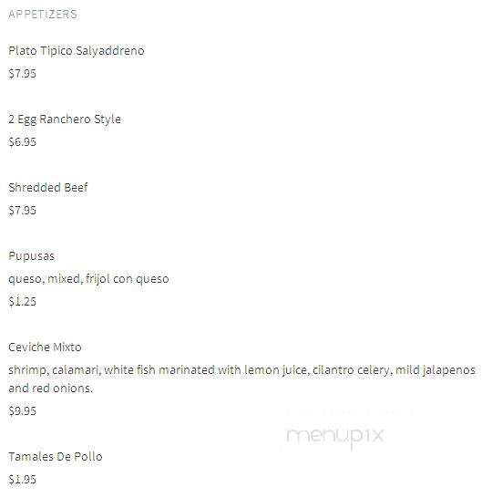 Odalis - Washington, DC menu_pic