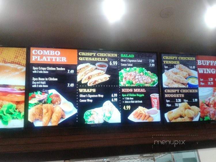 Oliver's Chicken - Milpitas, CA menu_pic