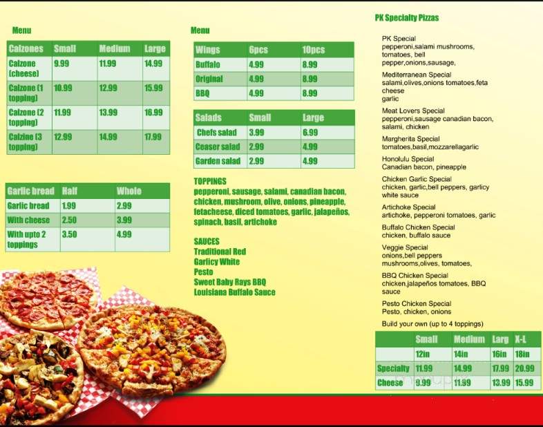 PK Pizza - Elk Grove, CA menu_pic