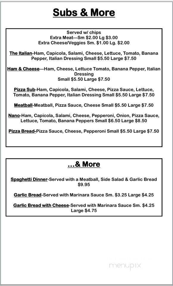 Quarry Pub and Grill - Fulton, OH menu_pic