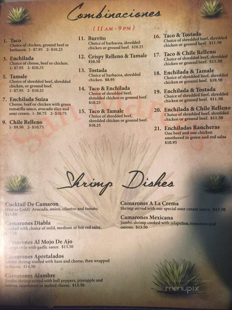 San Marcos - Durango, CO menu_pic
