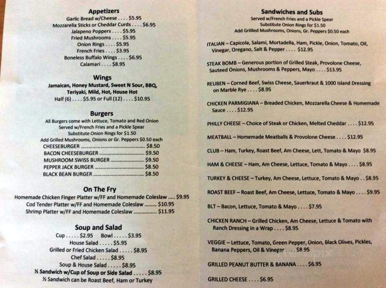 Skipper's Lake Front Bar & Grill - L'Anse, MI menu_pic