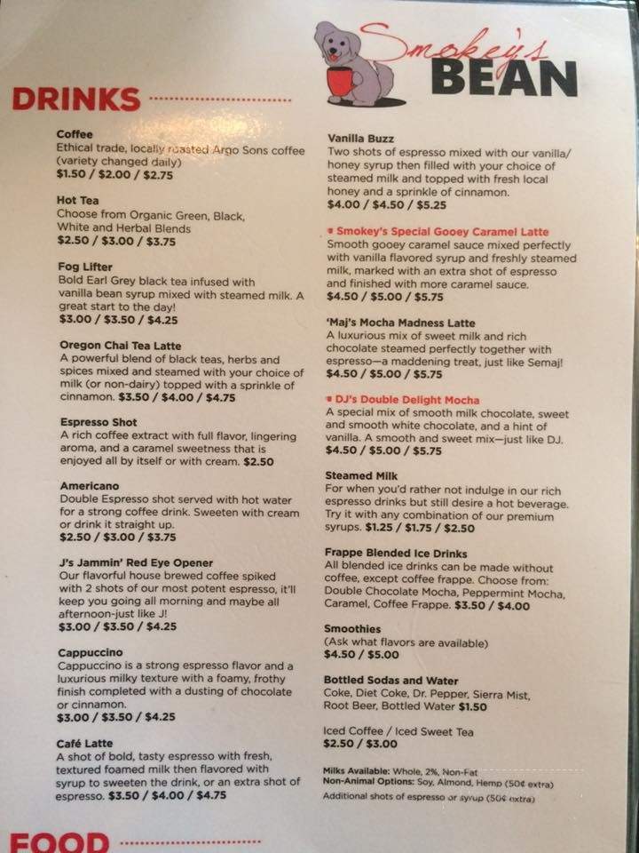 Smokey's Bean - Louisville, KY menu_pic