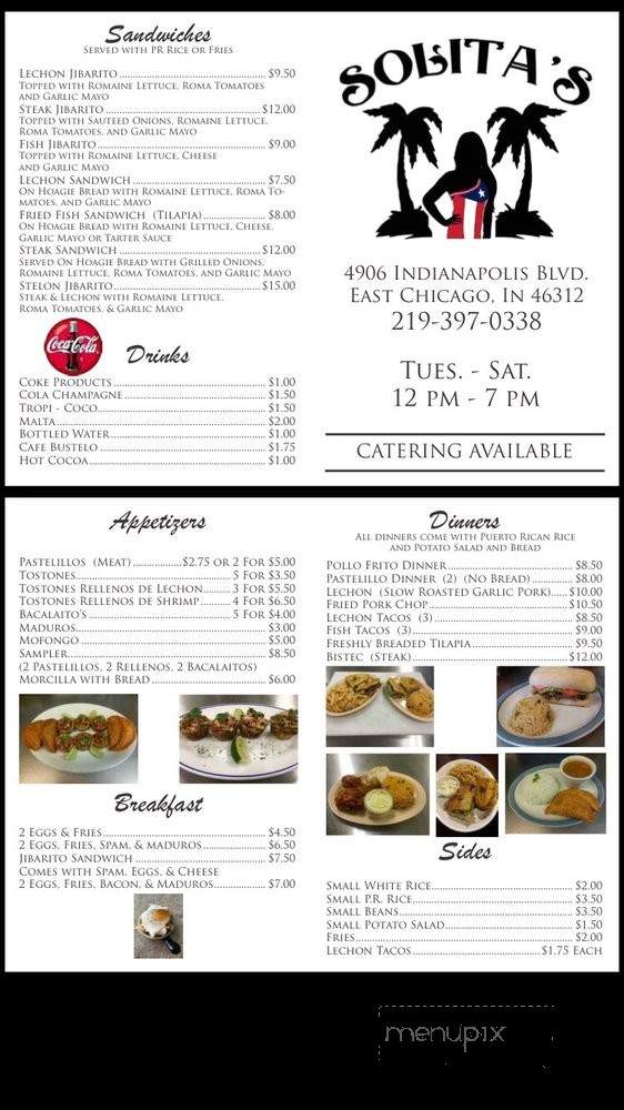 Solita's Puerto Rican Food - East Chicago, IN menu_pic