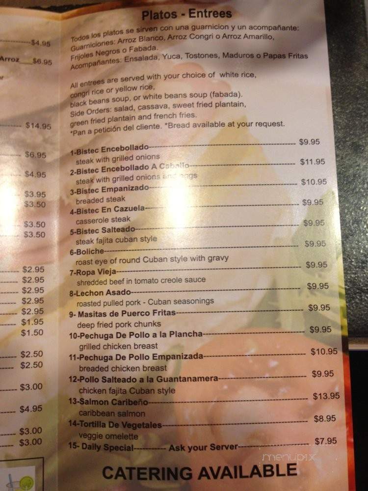 Senor Pan Cafe - Chicago, IL menu_pic