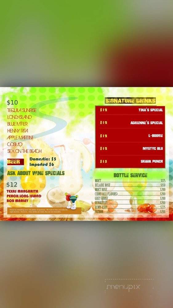The All New Shark Bar II - Atlanta, GA menu_pic