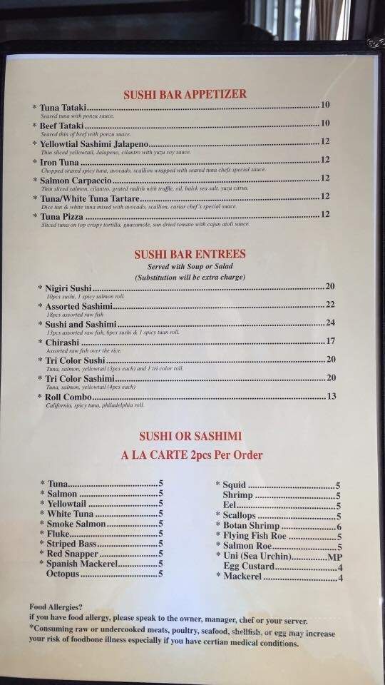 The Bradley - Aiken, SC menu_pic