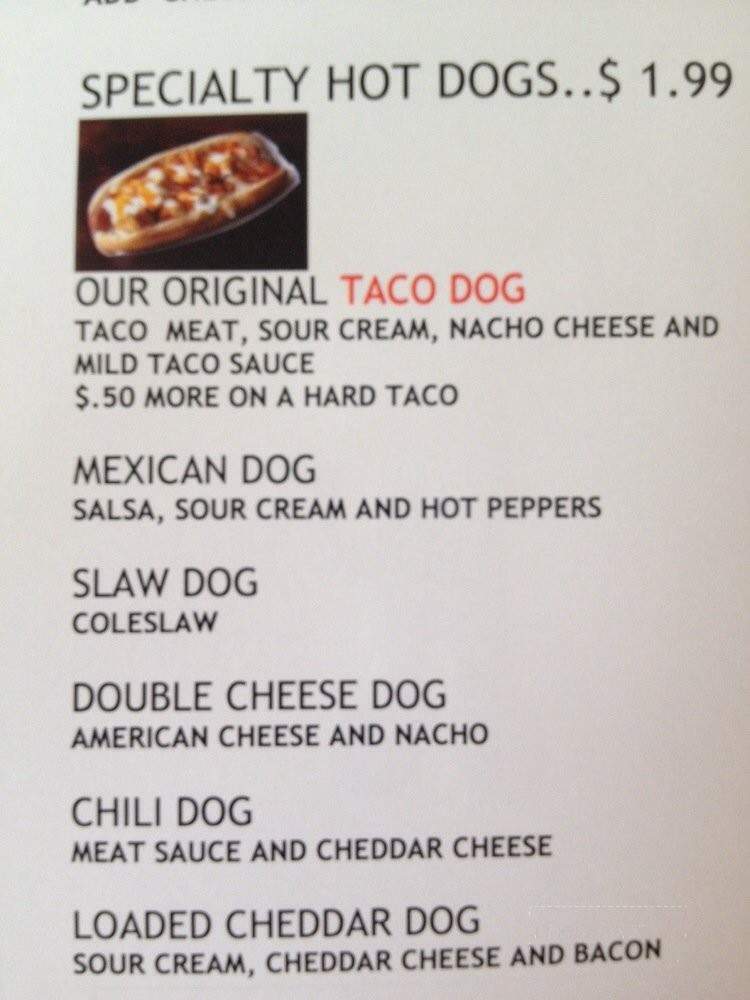 Taco Dog - Glens Falls, NY menu_pic