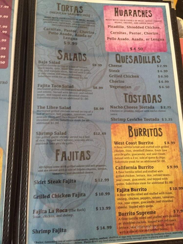 Whiskey Dick's Saloon - Bondville, VT menu_pic