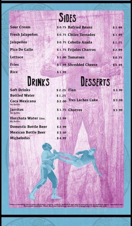 Taco Libre - Jacksonville, FL menu_pic