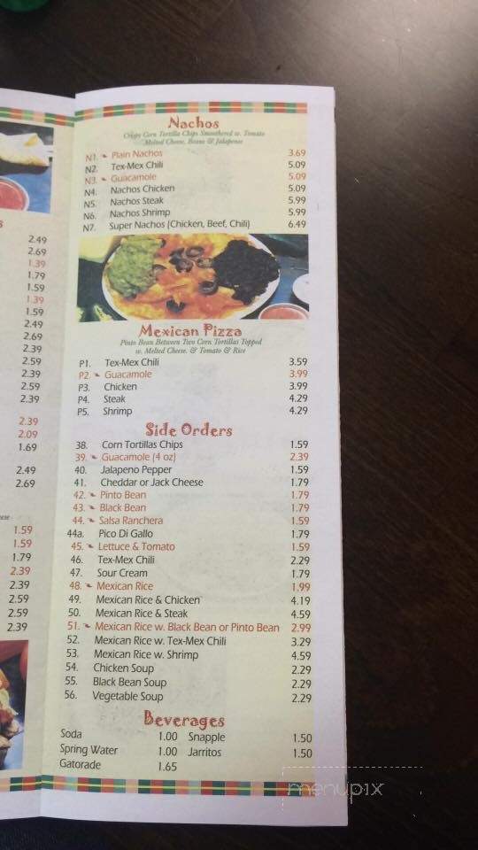 Taco Tortilla - Hinesville, GA menu_pic