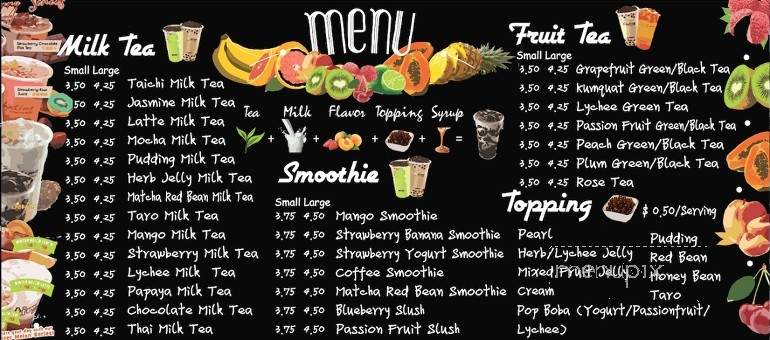 Tai Chi Bubble Tea - Rochester, NY menu_pic