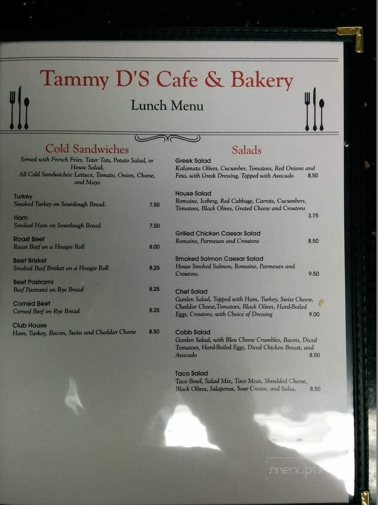 Tammy D's Cafe And Bakery - Mulino, OR menu_pic
