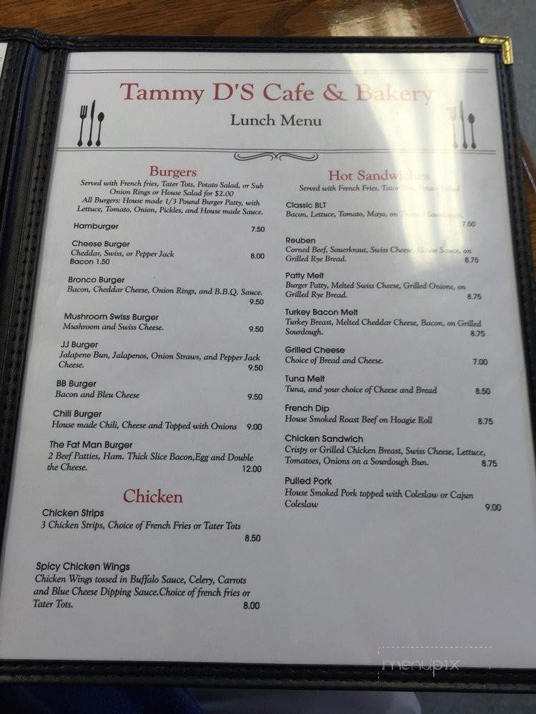 Tammy D's Cafe And Bakery - Mulino, OR menu_pic