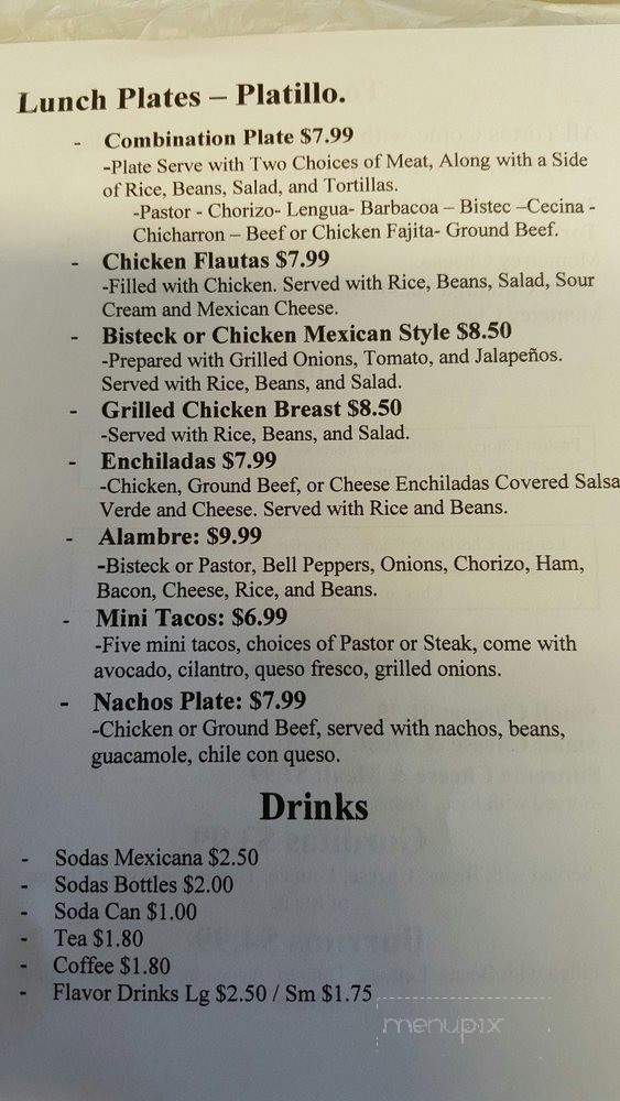 Taqueria Los Chilangos - Buda, TX menu_pic