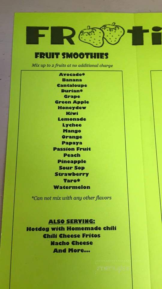 Frootie-Licious - New Iberia, LA menu_pic
