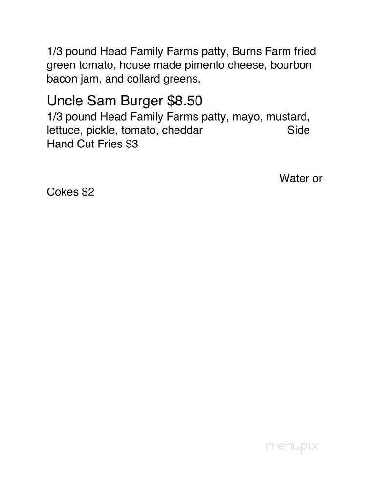 The Brother's Burger - Nashville, TN menu_pic
