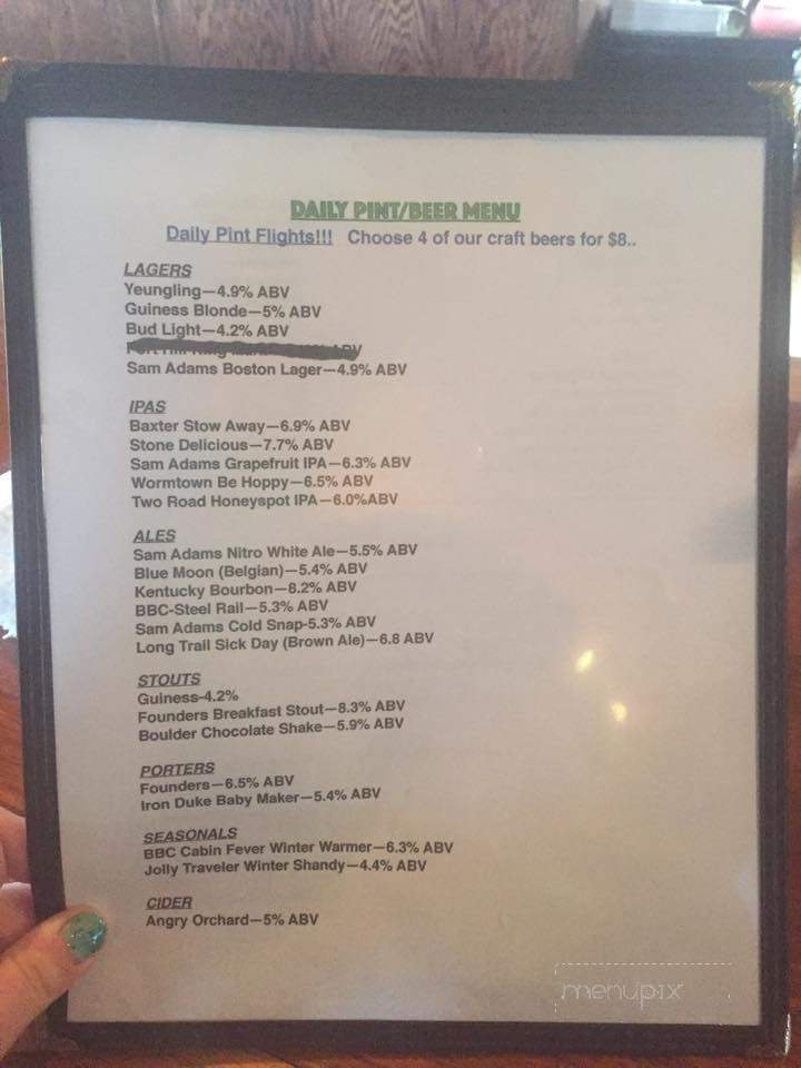 The Daily Pint - Wilbraham, MA menu_pic