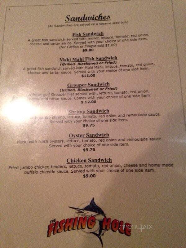 The Fishing Hole - Gulf Breeze, FL menu_pic