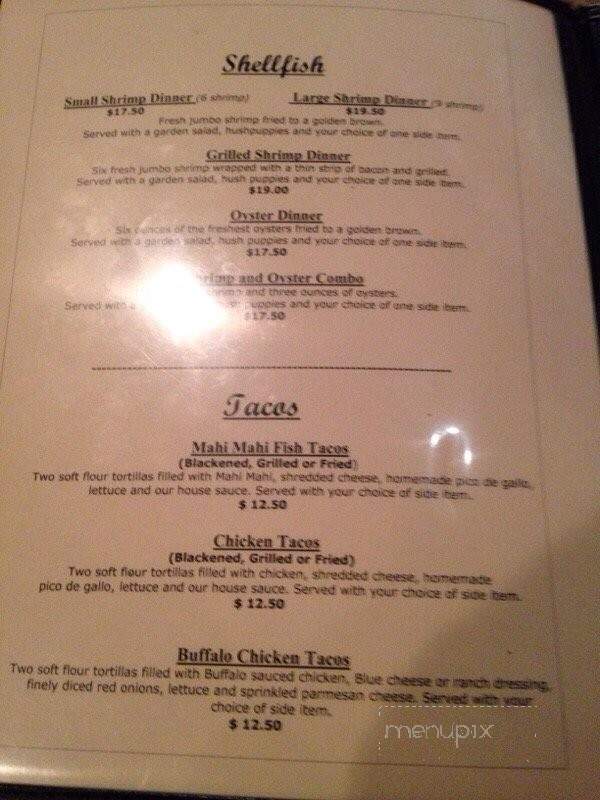 The Fishing Hole - Gulf Breeze, FL menu_pic