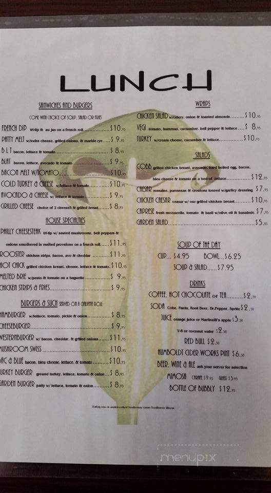 The Greene Lily - Eureka, CA menu_pic