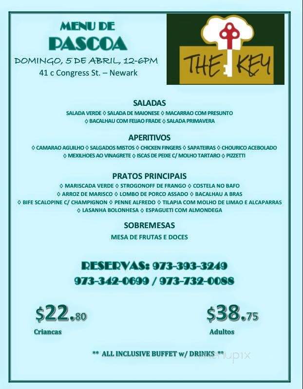 The Key Restaurant - Newark, NJ menu_pic