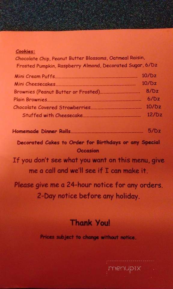 The Pie Shack - West Rutland, VT menu_pic