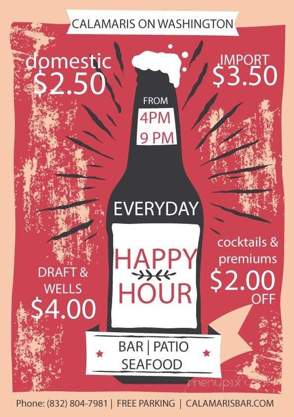 Calamari's - Houston, TX menu_pic