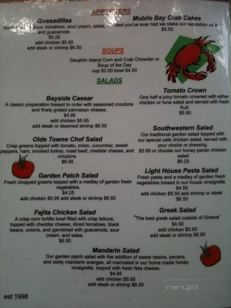 EAST SHORE CAFE - Ithaca, NY menu_pic