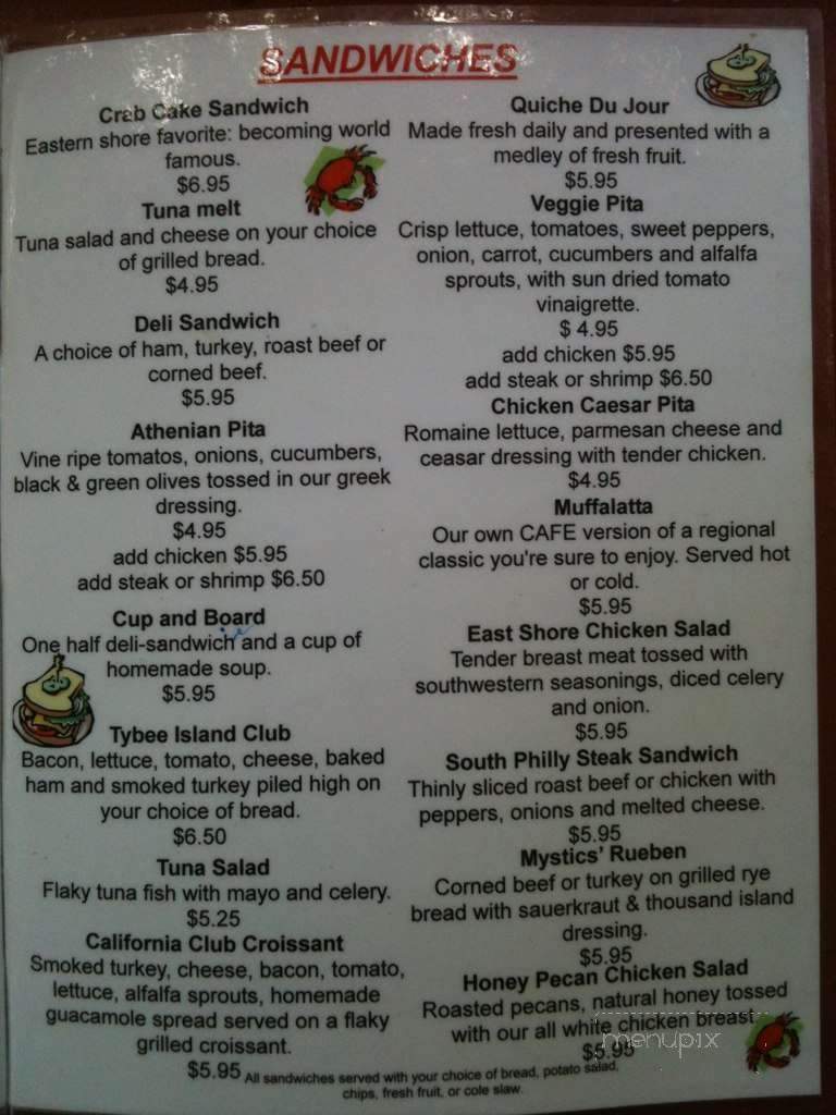 EAST SHORE CAFE - Ithaca, NY menu_pic