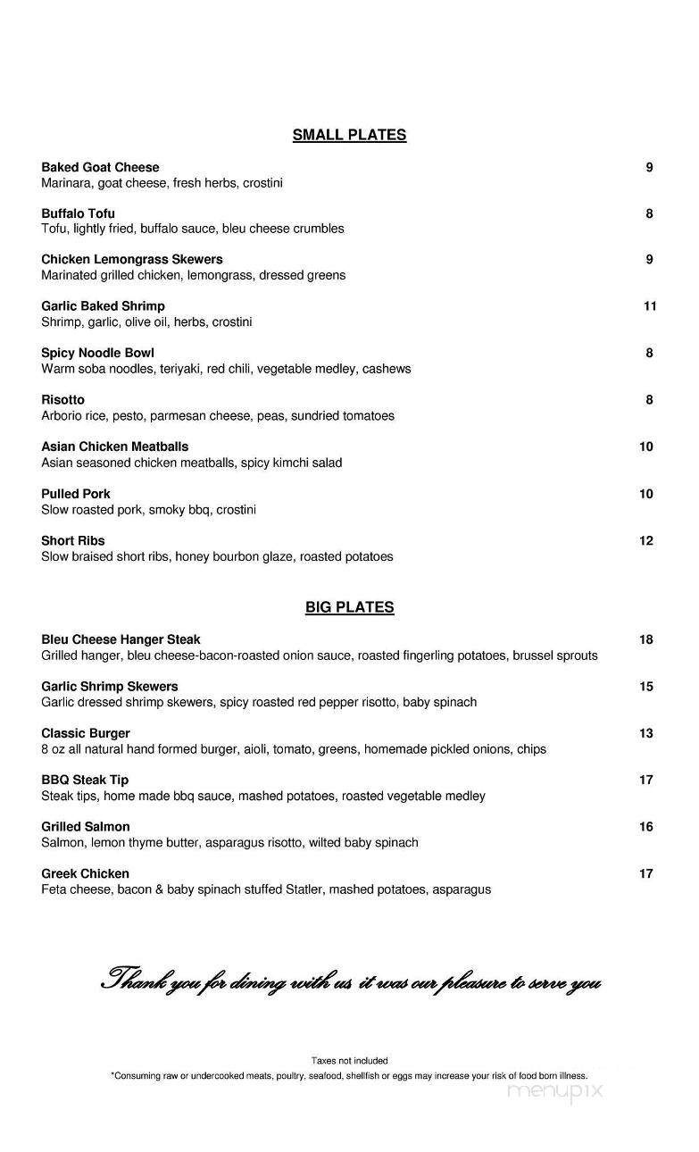 Funktion Spirits and Spoonfuls - Manchester, NH menu_pic