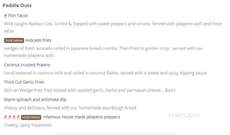Surfrider Cafe - Honolulu, HI menu_pic