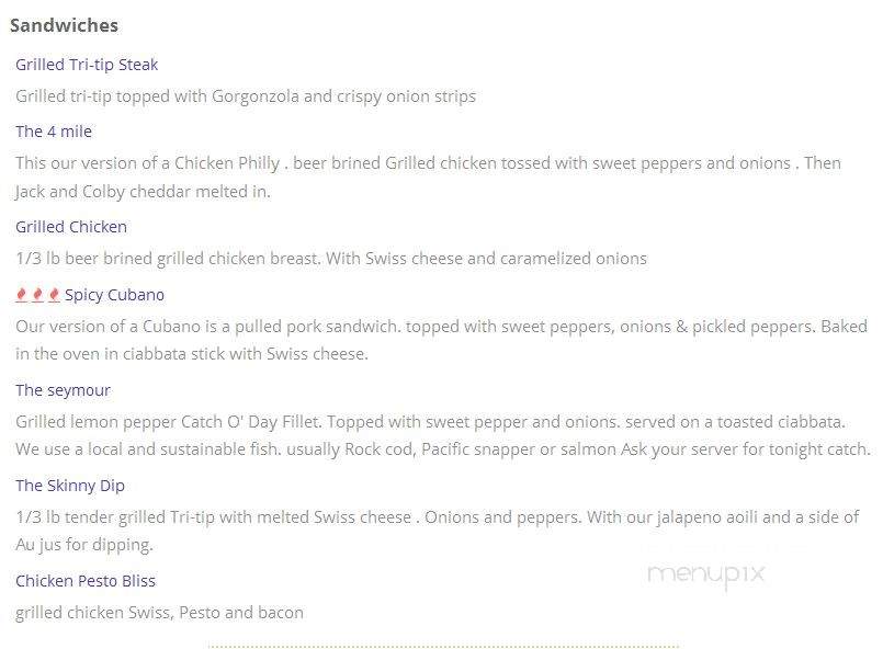 Surfrider Cafe - Honolulu, HI menu_pic