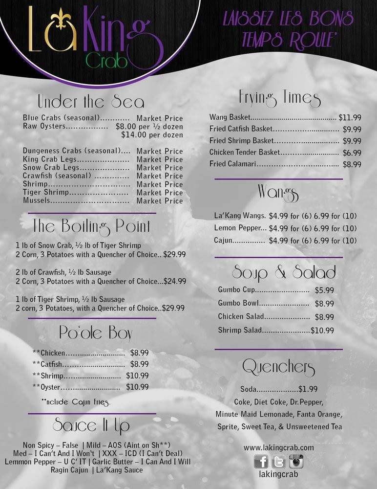 La King Crab - Dallas, TX menu_pic