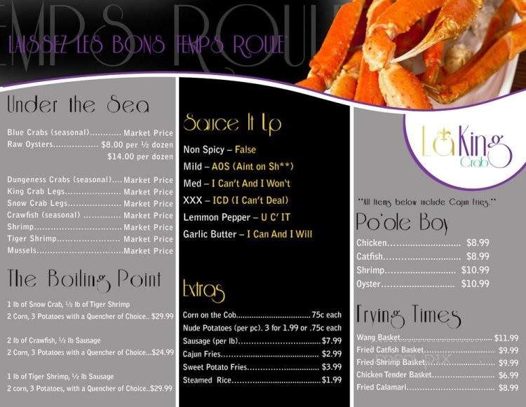 La King Crab - Dallas, TX menu_pic