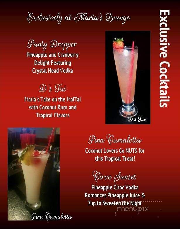 Maria's Lounge - Reynoldsburg, OH menu_pic