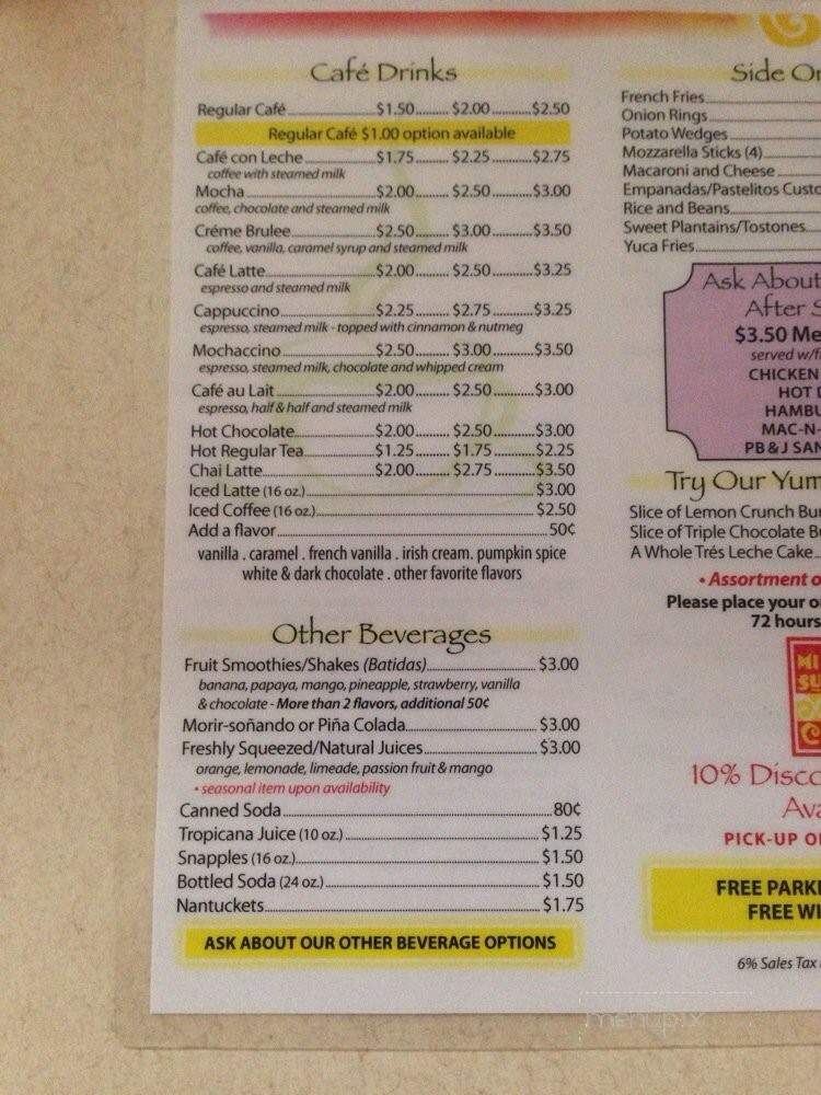 Mi Casa Su Casa Cafe 2 - Reading, PA menu_pic