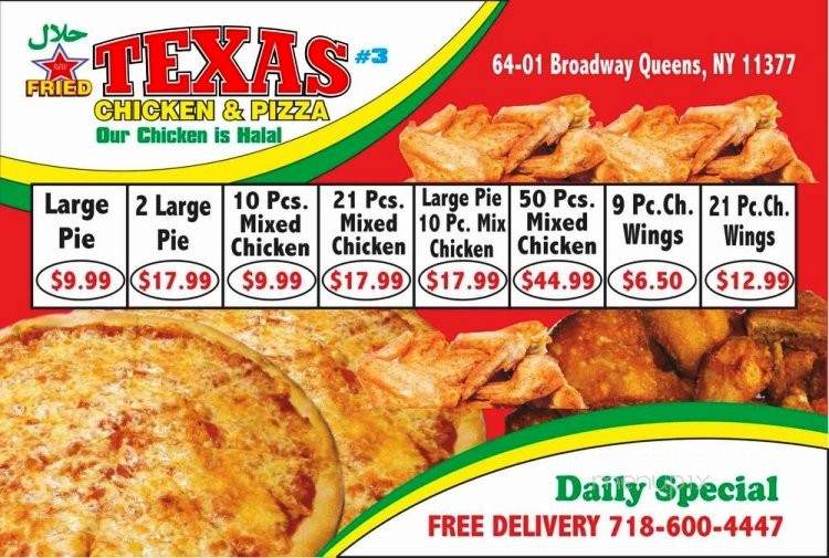 New Texas Fried Chicken - Queens, NY menu_pic