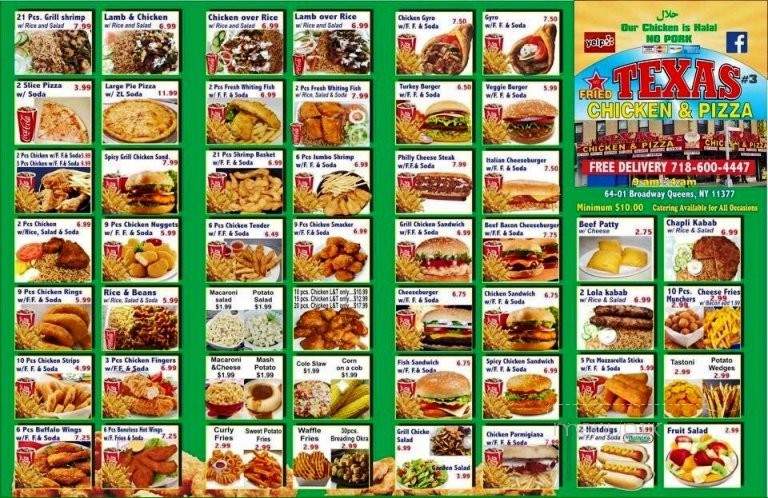 New Texas Fried Chicken - Queens, NY menu_pic