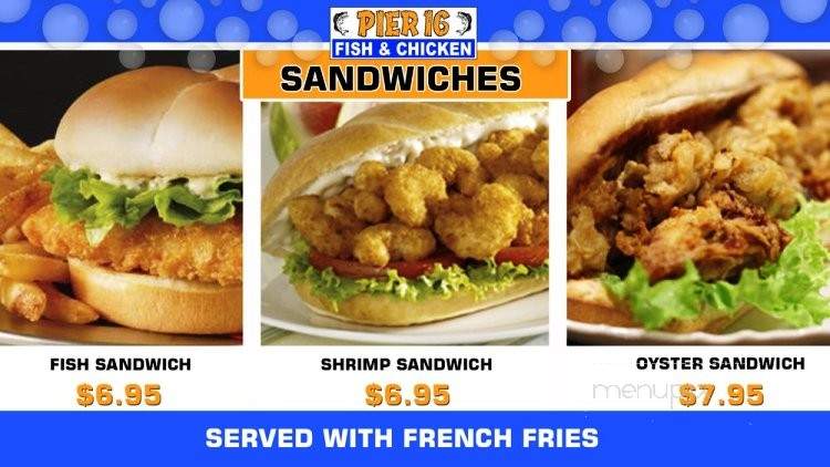 Pier 16 Fish & Chicken - Charlotte, NC menu_pic