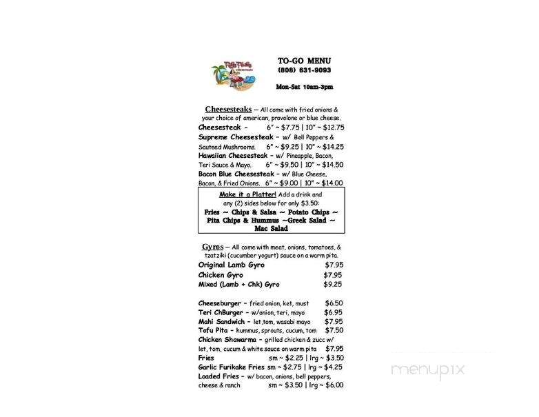 Rilly Philly Cheesesteaks - L?hue, HI menu_pic