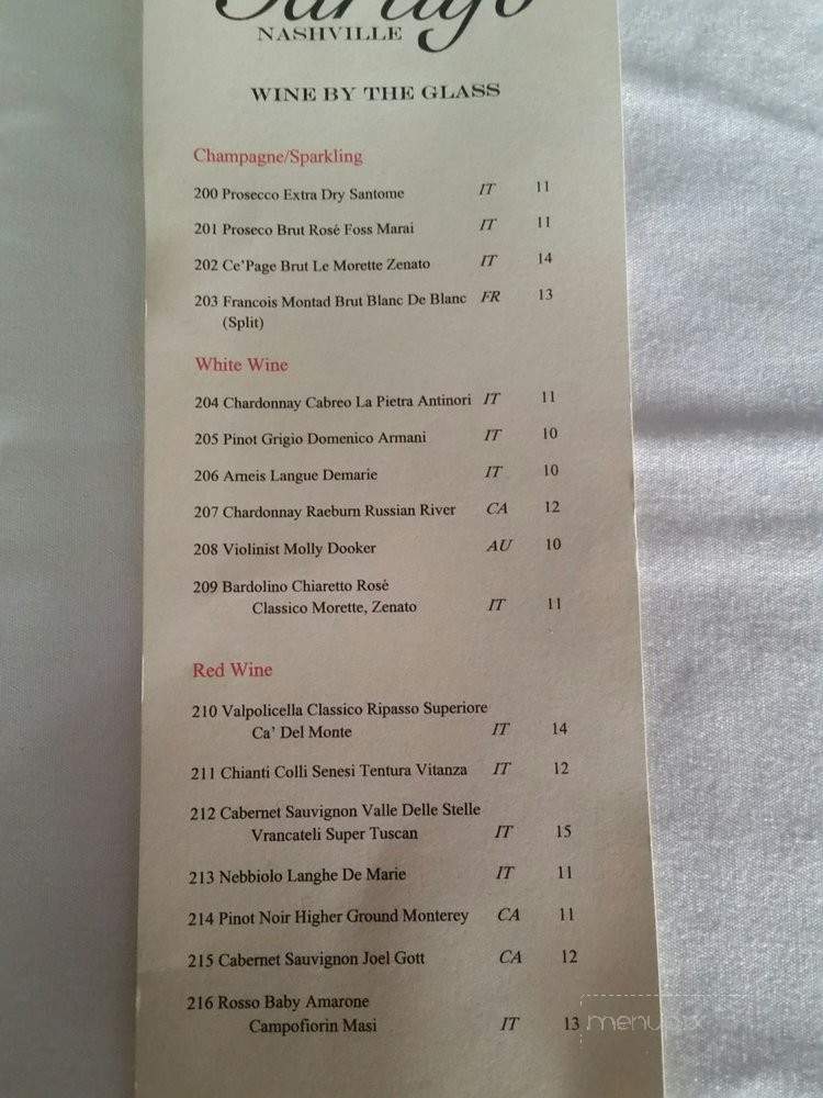 Tartufo - Nashville, TN menu_pic