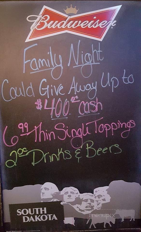 The Cardinal Tap - Arlington, SD menu_pic