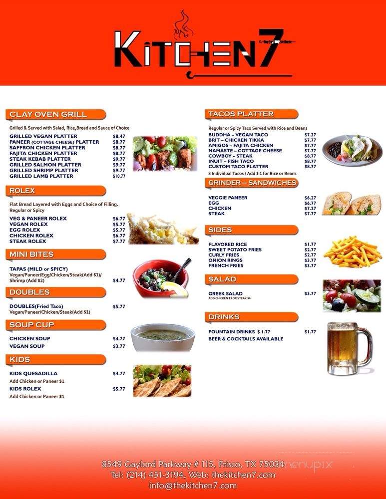 Kitchen 7 - Frisco, TX menu_pic