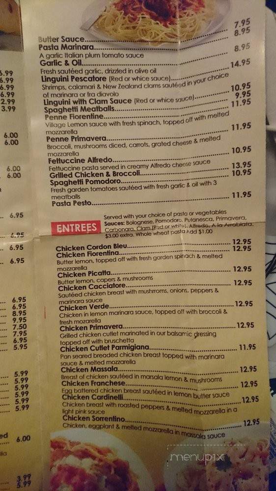 Village Restaurant - Huntington, NY menu_pic