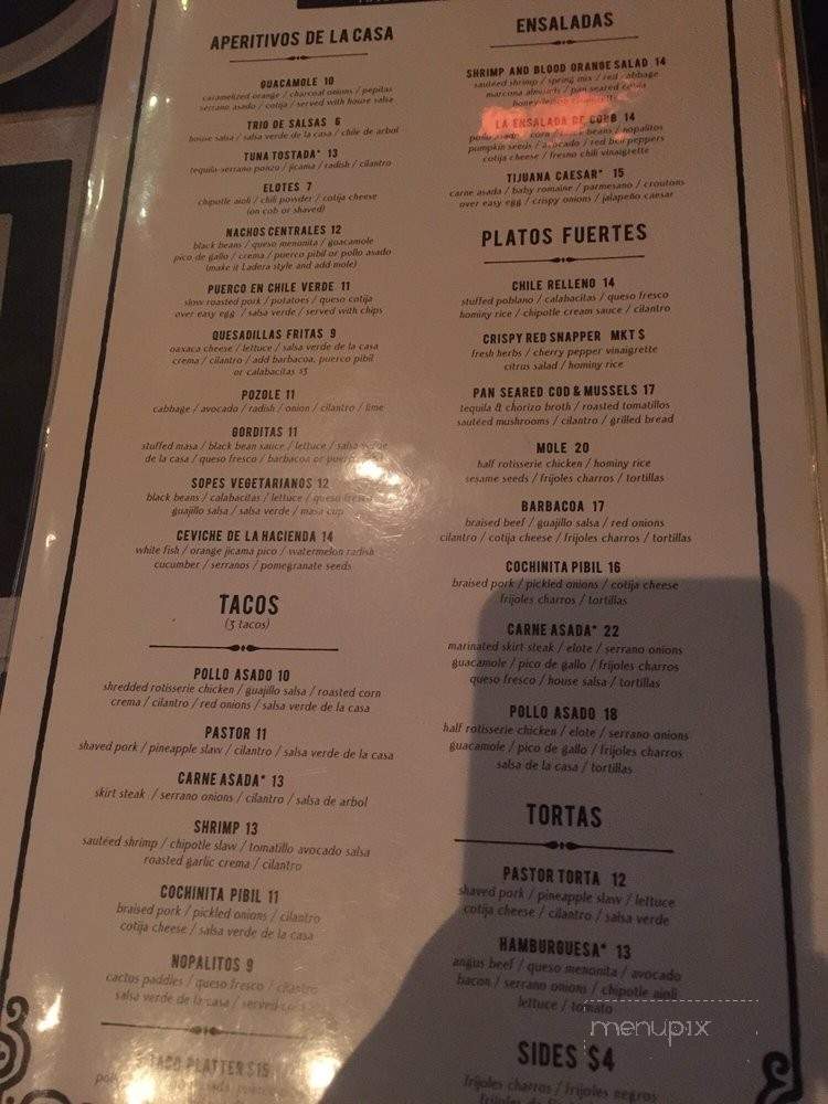 Ladera Taverna y Cocina - Phoenix, AZ menu_pic