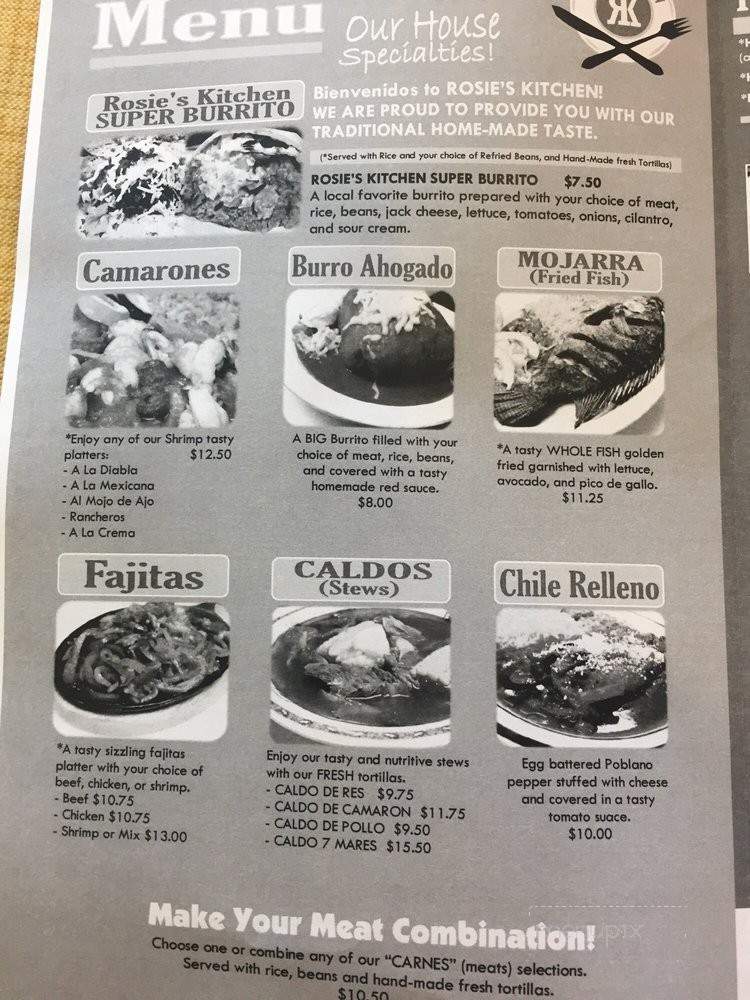 Rosie's Kitchen - Tualatin, OR menu_pic