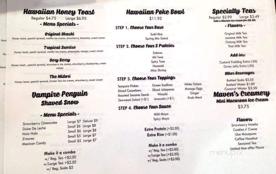 Okashi Fusion - Vacaville, CA menu_pic